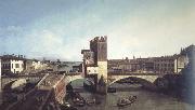 Bernardo Bellotoo View of the Ponte delle Navi,Verona (nn03) painting